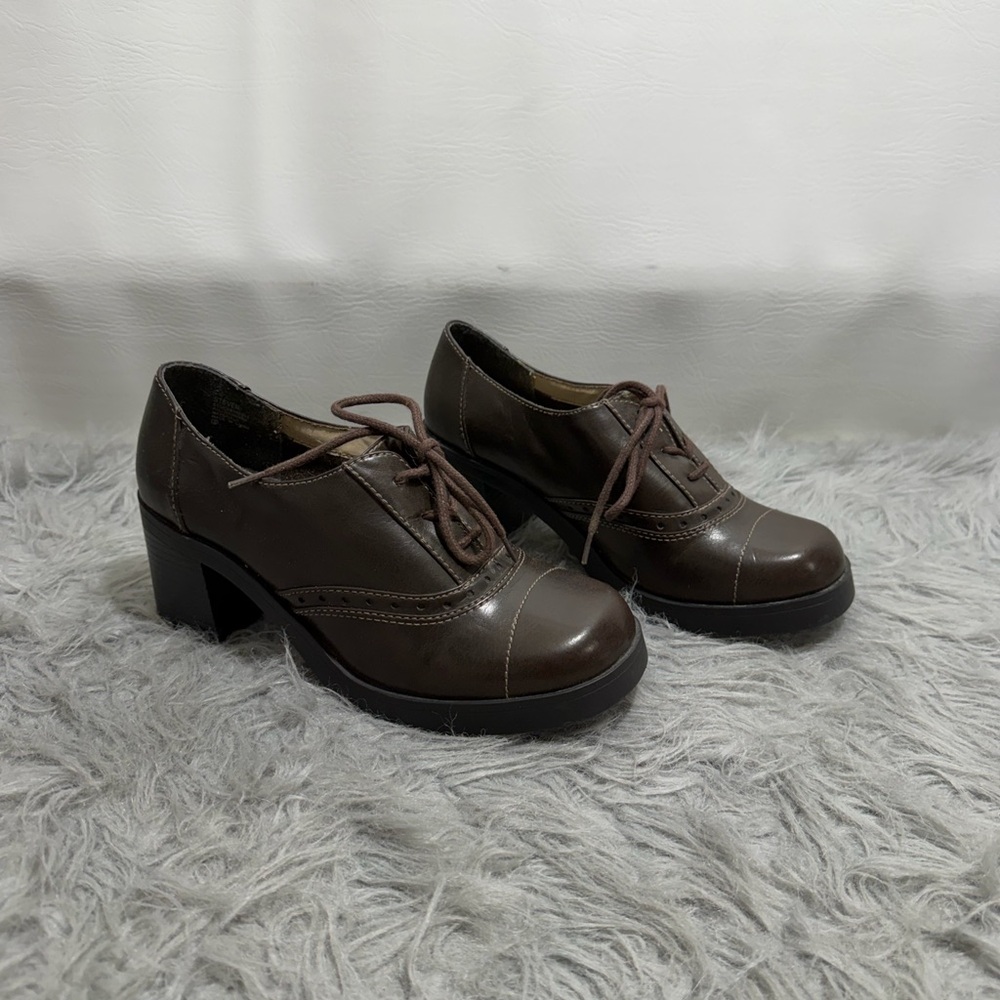 Hot tomato heel oxfords